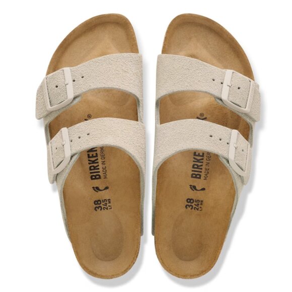 Birkenstock Shoes - Birkenstock Arizona Suede Sandals Oyster Women’s